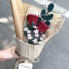 Handmade-Spinus Crochet Knit Bouquet