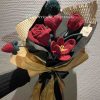 Handmade-Spinus Crochet Knit Bouquet
