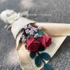Handmade-Spinus Crochet Knit Bouquet