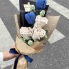 Handmade-Spinus Crochet Knit Bouquet