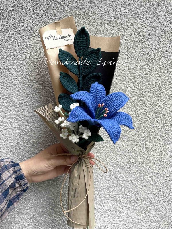 Handmade-Spinus Crochet Knit Bouquet