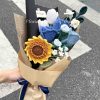 Handmade-Spinus Crochet Knit Bouquet