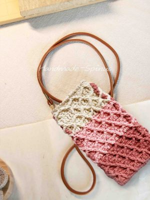 Handmade-Spinus Crochet Knit Bag