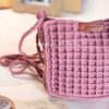Handmade-Spinus Crochet Knit Bag