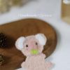 Handmade-Spinus Crochet Knit Elephant Brooch