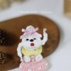 Handmade-Spinus Crochet Knit Dog Brooch