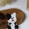 Handmade-Spinus Crochet Knit Dog Brooch