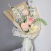 Handmade-Spinus Crochet Knit Bouquet