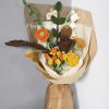 Brown Orange Autumn Charm Crochet Knit Bouquet