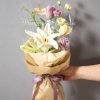 Handmade-Spinus Crochet Knit Bouquet