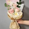 Handmade-Spinus Crochet Knit Bouquet