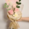 Pink Velvet Cloud Crochet Knit Bouquet