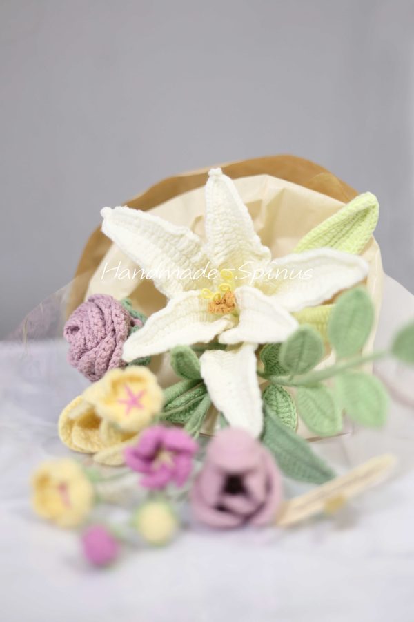 Spring Flower Dance Crochet Knit Bouquet