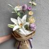 Handmade-Spinus Crochet Knit Bouquet