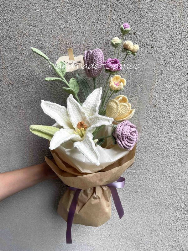 Spring Flower Dance Crochet Knit Bouquet