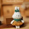 Handmade-Spinus Crochet Knit Rabbit doll