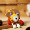 Handmade-Spinus Crochet Knit Slingback Monster
