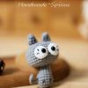 Handmade-Spinus Crochet Knit Cat