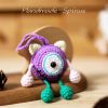 Handmade-Spinus Crochet Knit Slingback Monster