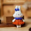 Handmade-Spinus Crochet Knit Rabbit doll