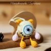 Handmade-Spinus Crochet Knit Slingback Monster
