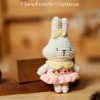 Handmade-Spinus Crochet Knit Rabbit doll