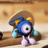 Handmade-Spinus Crochet Knit Slingback Monster