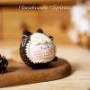 Handmade-Spinus' Crochet Knit Cat Face Gnocchi