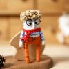 Handmade-Spinus Crochet Knit Fried Man Doll