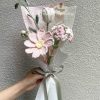 Handmade-Spinus Crochet Knit Bouquet
