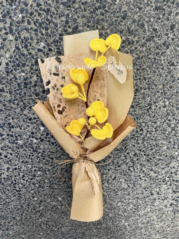 Handmade-Spinus Crochet Knit Bouquet
